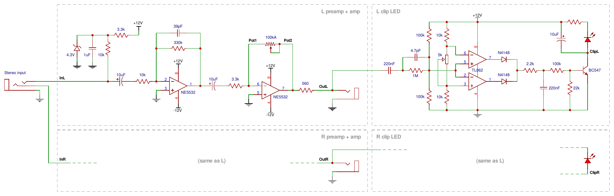 SELEC Eurorack stereo electret microphone power supply and amplifier in 4HP r/synthdiy